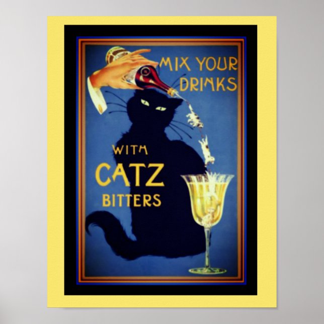 Póster Catz Bitters Vintage 12x16 (Frente)