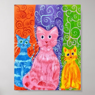 Póster Catz de color