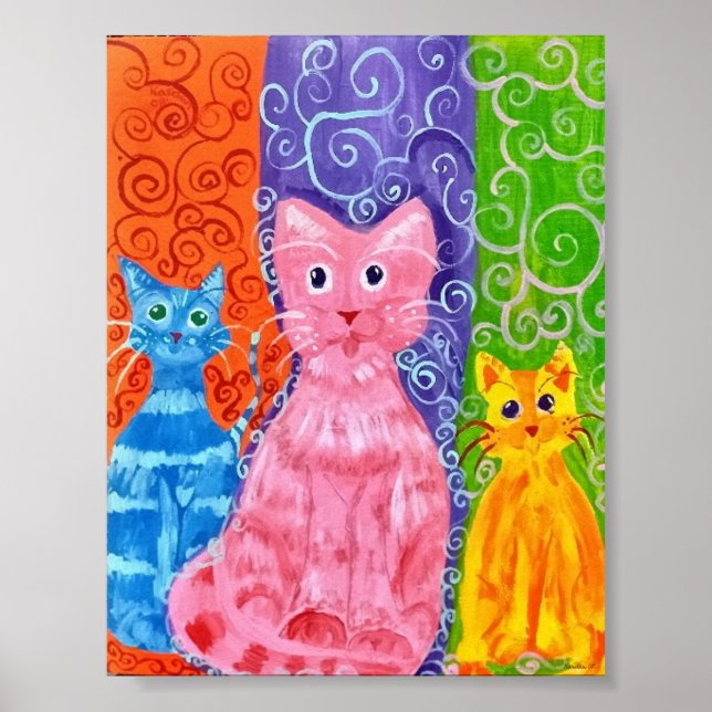 Póster Catz de color (Frente)