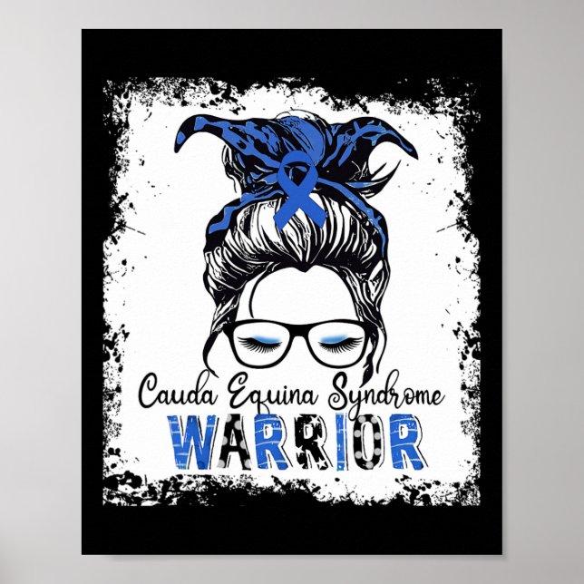 Póster Cauda Equina Warrior Blue Ribbon Awarenes (Frente)