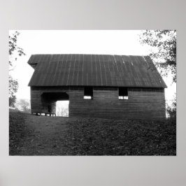 Póster Caughron Barn, Cades Cove, b&w