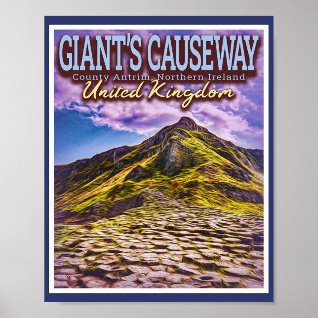 PÓSTER CAUSEWAY DE GIANT - ANTRIM NORTHERN IRLANDA DEL RE (Frente)
