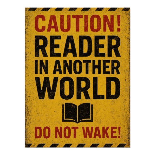 Póster "Caution Reader In Another World Do Not Wake!" (Anverso)