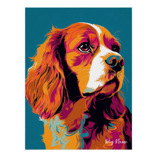 Póster Cavalier King Charles Spaniel 001 - Bruno Pokopen