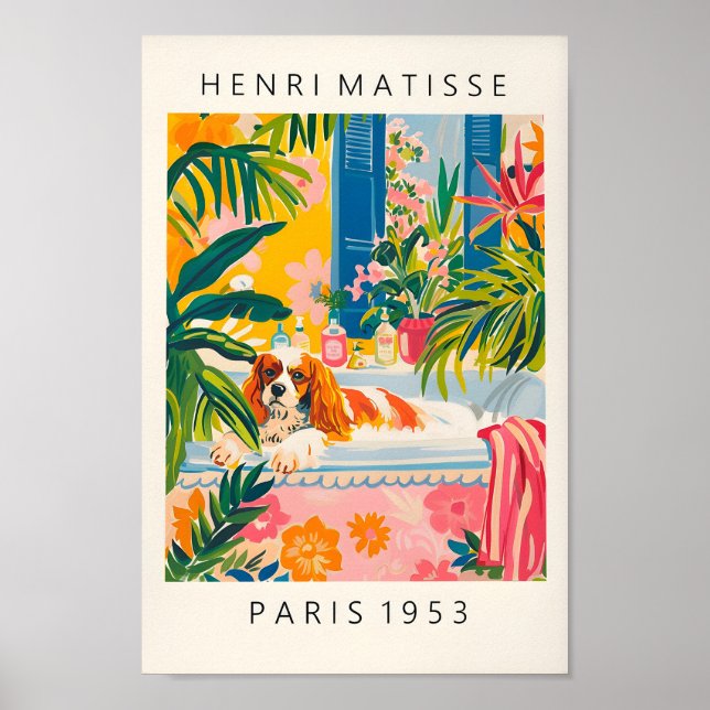 Póster Cavalier King Charles Spaniel Art Print, Gracioso  (Frente)