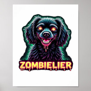 Póster Cavalier King Charles Spaniel CKCS Zombie Dog Hall