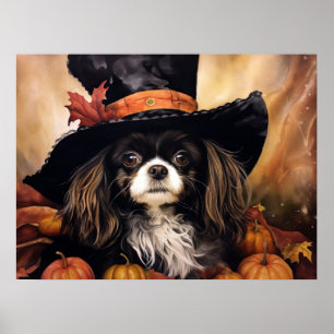 Póster Cavalier King Charles Spaniel de Halloween