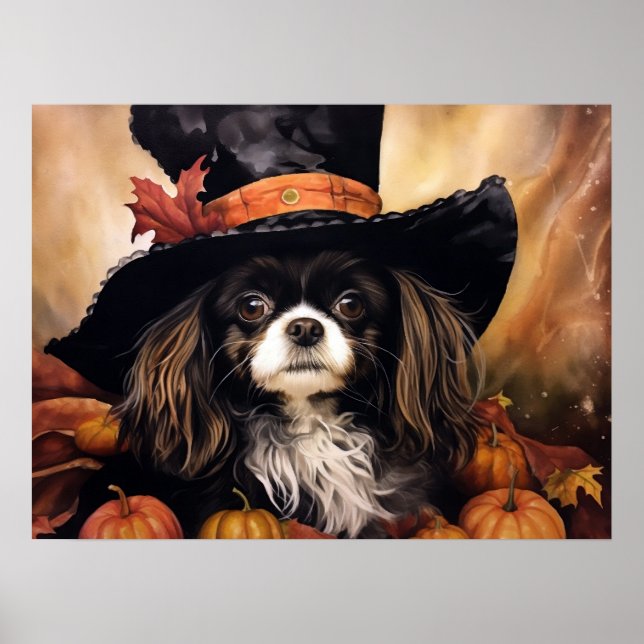 Póster Cavalier King Charles Spaniel de Halloween (Frente)