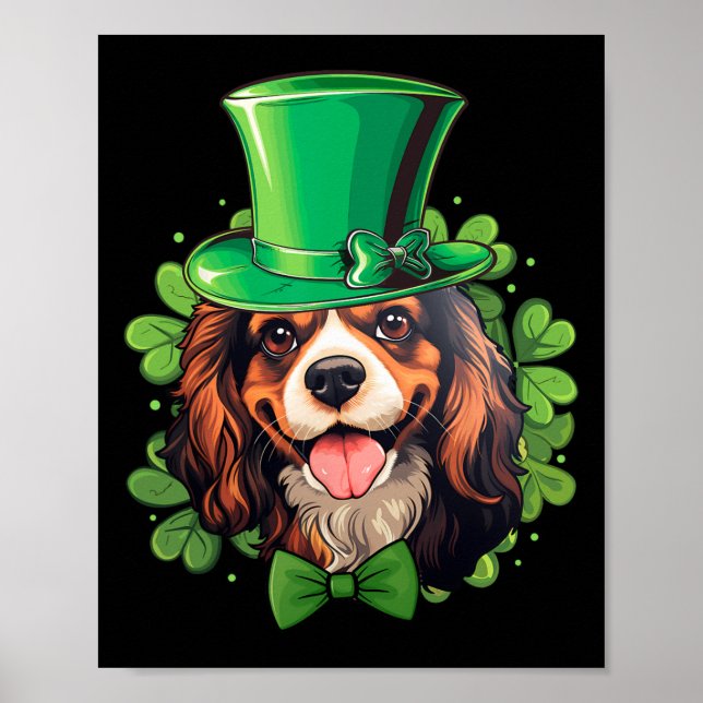 Póster Cavalier King Charles Spaniel divertido del día de (Frente)
