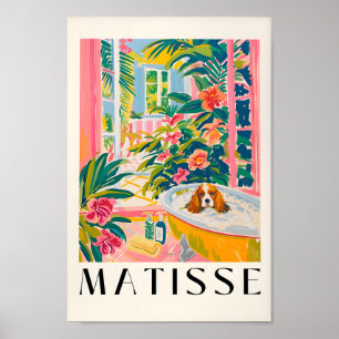 Póster Cavalier King Charles Spaniel En Bañera, Funny Ba