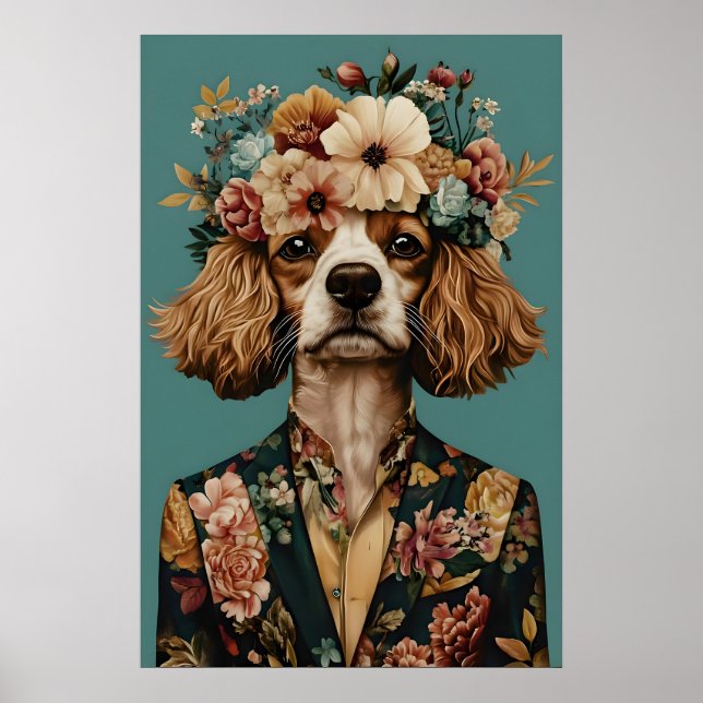 Póster Cavalier King Charles Spaniel In Suit Poster (Frente)