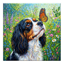 Cavalier King Charles Spaniel Jardín de Mariposas