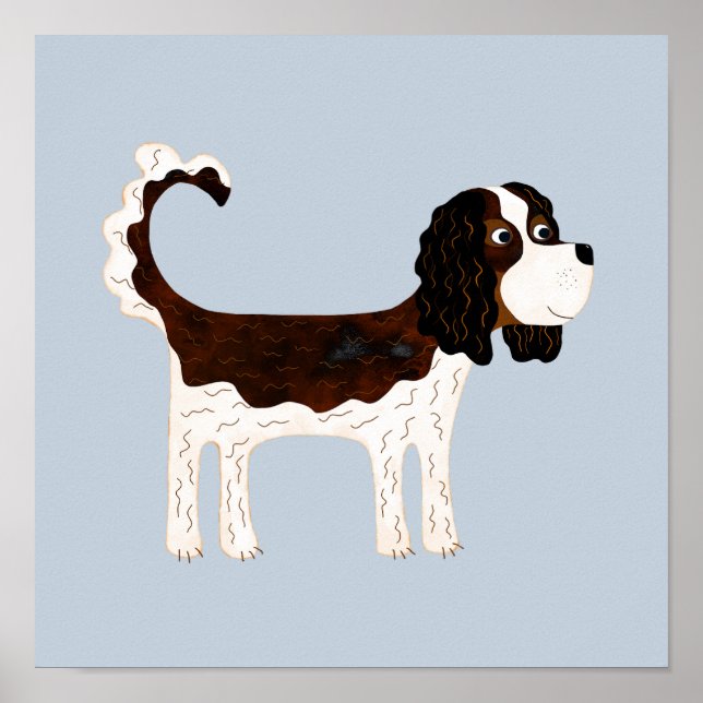 Póster Cavalier King Charles Spaniel Perro (Frente)