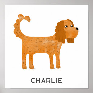 Póster Cavalier King Charles Spaniel Personalizado
