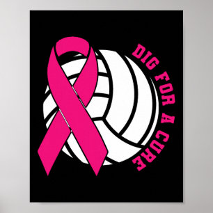 Póster Cavar para una cura para la prevención del cáncer