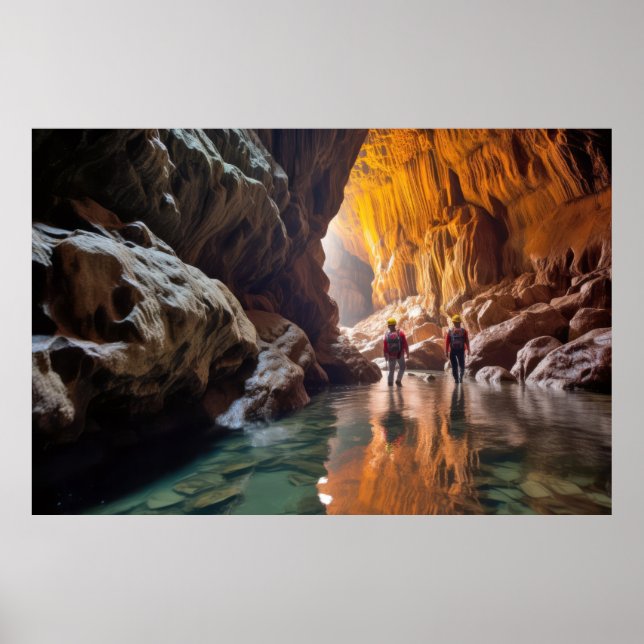 Póster Cave Challenge Aventura Al Aire Libre Explorar El  (Frente)