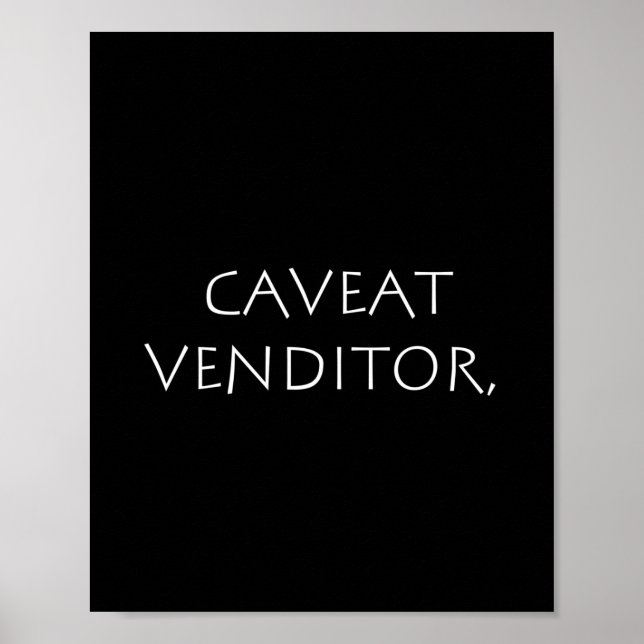 Póster Caveat venditor (Frente)