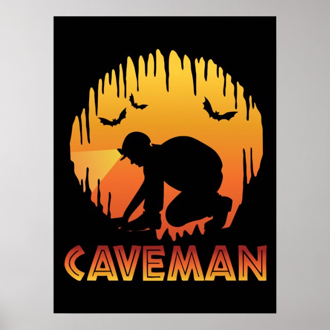 Póster Caveman - Graciosa Espeleología De Caving (Frente)