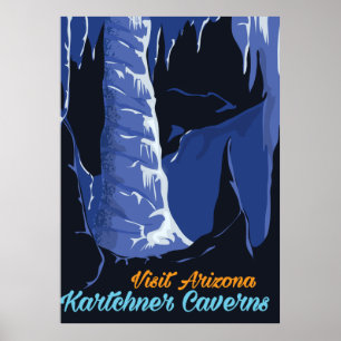 Póster Cavernas Kartchner - Arizona, poster de viajes vin