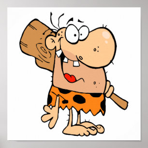 Póster cavernícola personalizado con club