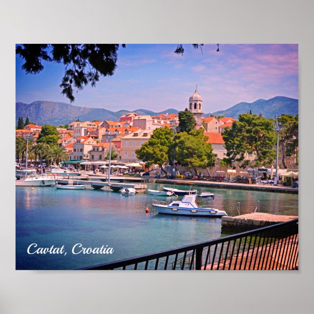 Póster Cavtat, vistas a Croacia de la ciudad (Frente)