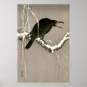 Póster Cawing Crow Shoson Ohara 1930