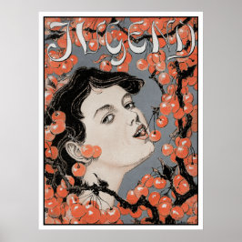 Póster Cayendo cerezas - Art Nouveau - Revista Jugend