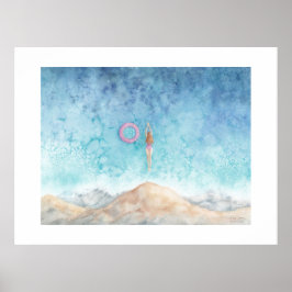 Póster Cayendo en el momento del vuelo 