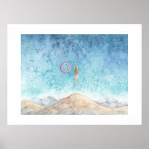 Póster Cayendo en el momento del vuelo