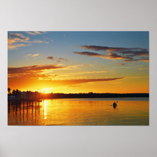 Póster Cayista de Florida al Atardecer