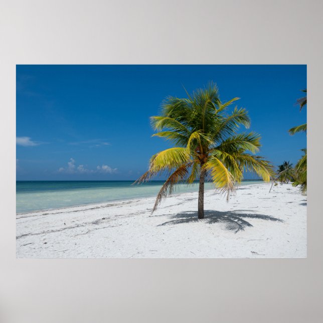 Póster Cayo Blanco Beack en Cuba (Frente)