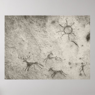 Póster Caza bajo el sol antiguo