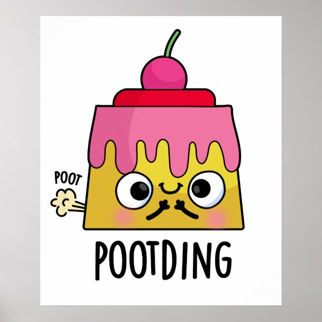 Póster Caza cómica Pudding Fart Pun (Frente)