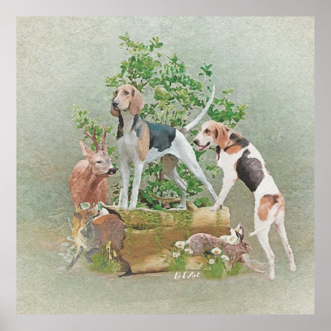 Póster Caza con heridas (Frente)