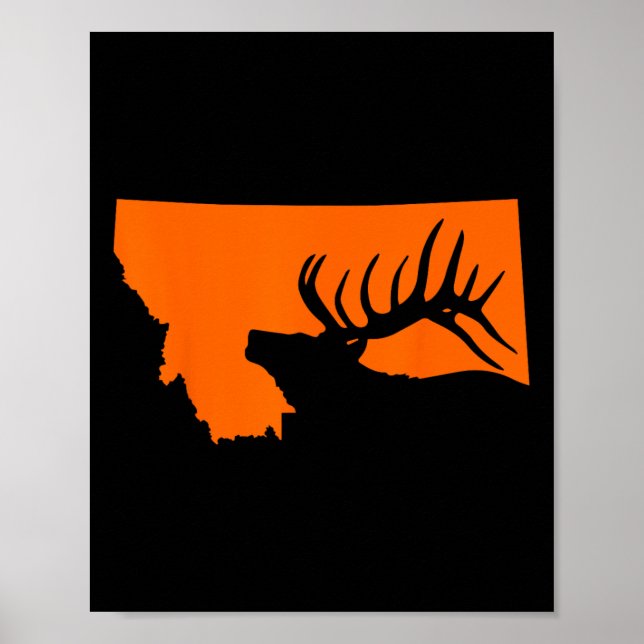 Póster Caza de alces en Montana  (Frente)