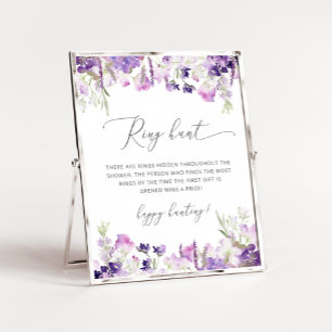 Póster Caza de anillo de lavanda Lilac juego de ducha de 