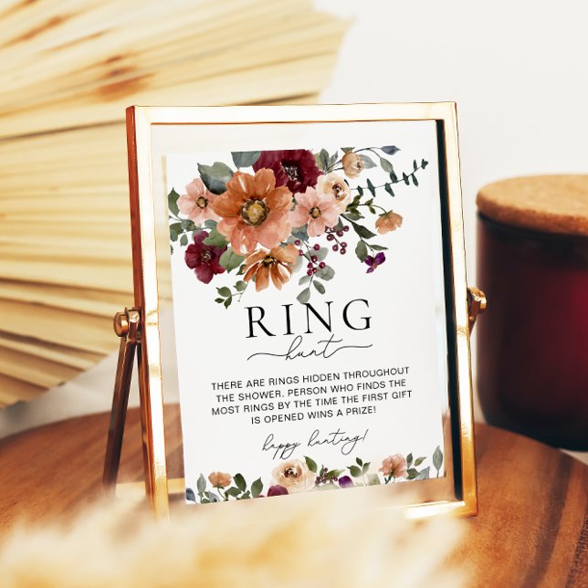 Póster Caza de anillo floral otoño juego de ducha de novi (Subido por el creador)