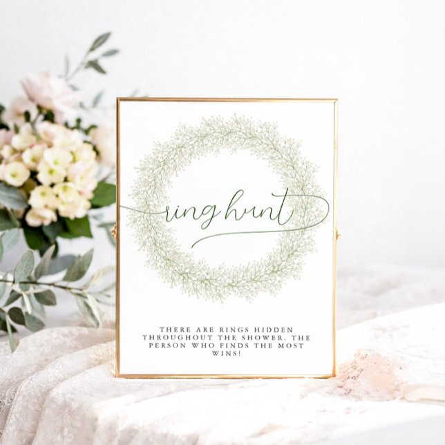 Póster Caza de anillos de ducha nupcial de flores blancas (Subido por el creador)