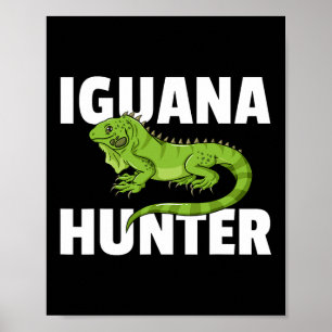 Póster Caza de barro de iguana Reptile