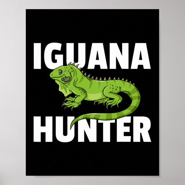 Póster Caza de barro de iguana Reptile (Frente)