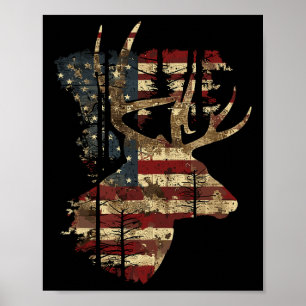 Póster Caza De Caza De Cernícalos Whitetail 4 De Julio Ee