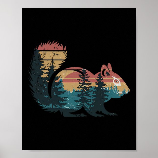 Póster Caza de Chipmunk Hombres de los bosques de camping (Frente)