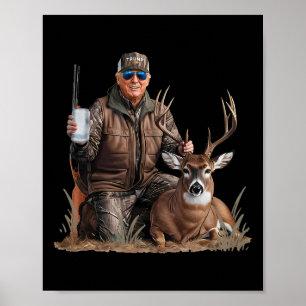 Póster Caza de Ciervos Trump Donald Trump Camuflaje de Vi