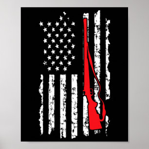 Póster Caza de escopetas de mujeres de la bandera estadou