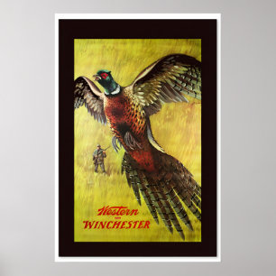 Póster Caza de faisanes de Winchester Western de la décad