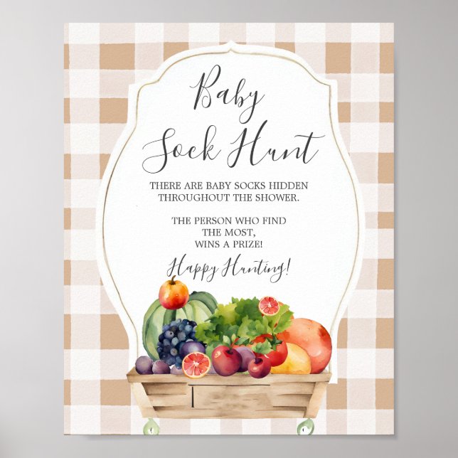 Póster Caza de ganado para granjeros de verduras cultivad (Frente)