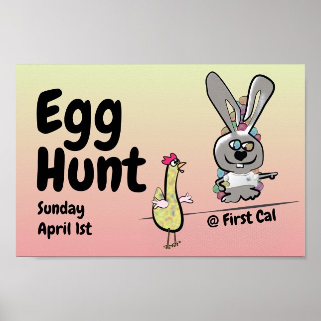 Póster Caza de huevos de Pascua (Frente)