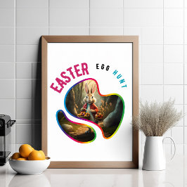 Póster Caza de huevos de Pascua - Cacería de huevos de Pa
