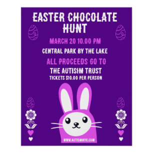 Póster Caza de huevos de pascua de chocolate