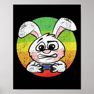Póster Caza de huevos de Pascua de videojuegos Controlado